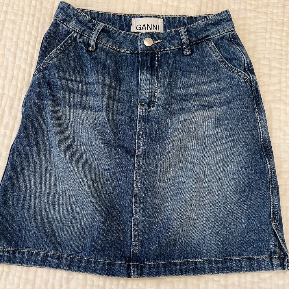 Ganni Jean Skirt Size XXS